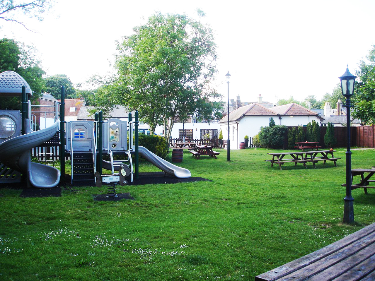 climbing frame and slides